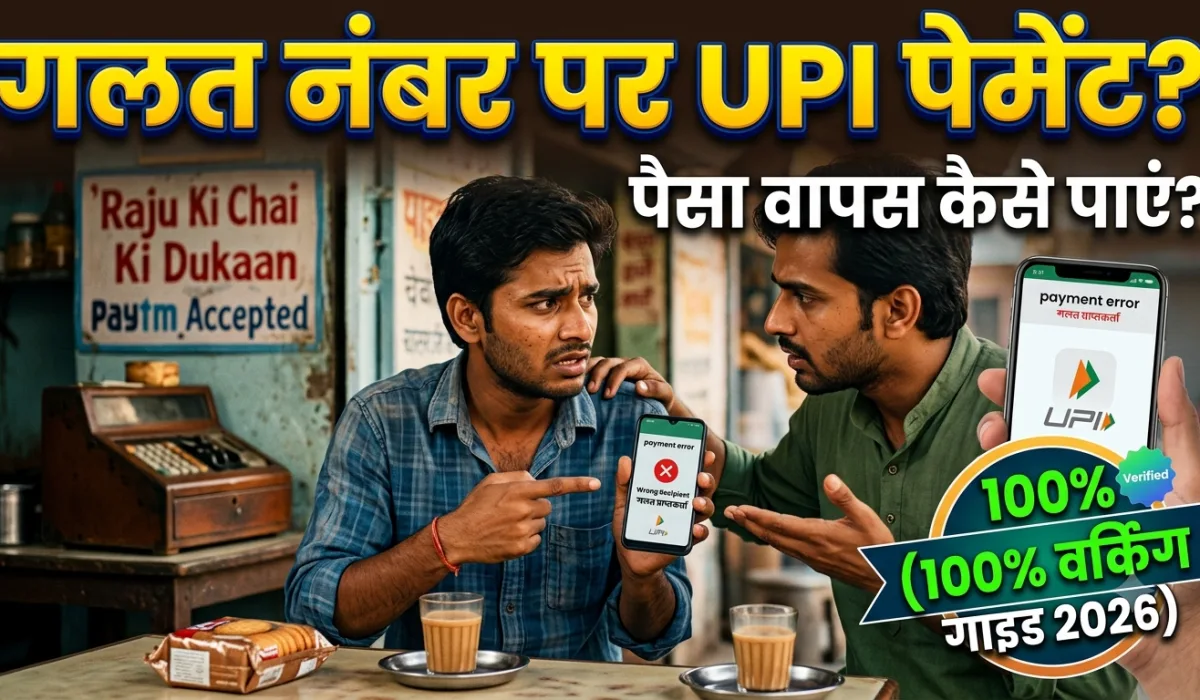 Galat Number Par UPI Payment Ho Jaye Toh Paisa Wapas Kaise Payein? (100% Working Guide 2026)